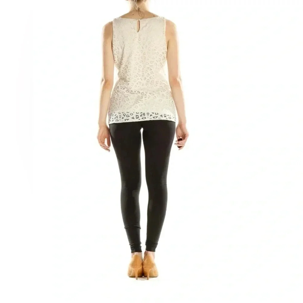 Anne Taylor LOFT Cream Crochet Sleeveless Tunic Top - Size Small Petite - Picture 3 of 11